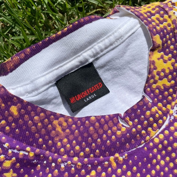 Undefeated Evander Holyfield Mike Tyson Bitten Ear Savage 90s Boxing AOP Large - Picture 2 of 12